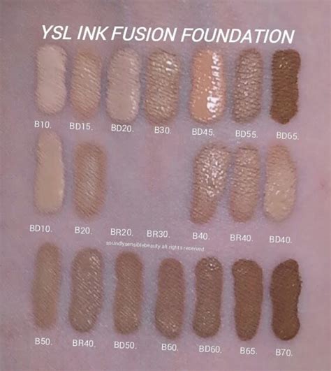 YSL Fusion Ink Foundation; Review & Swatches of Shades